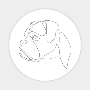 Boxer - one line drawing Magnet